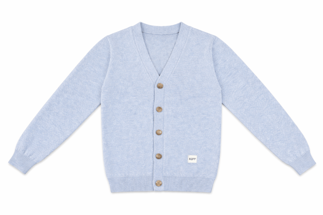 Long Sleeve Knit Sweater - Light Blue