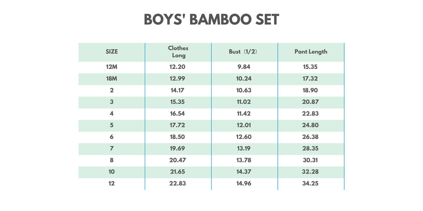Blue character checkered bamboo pajama set