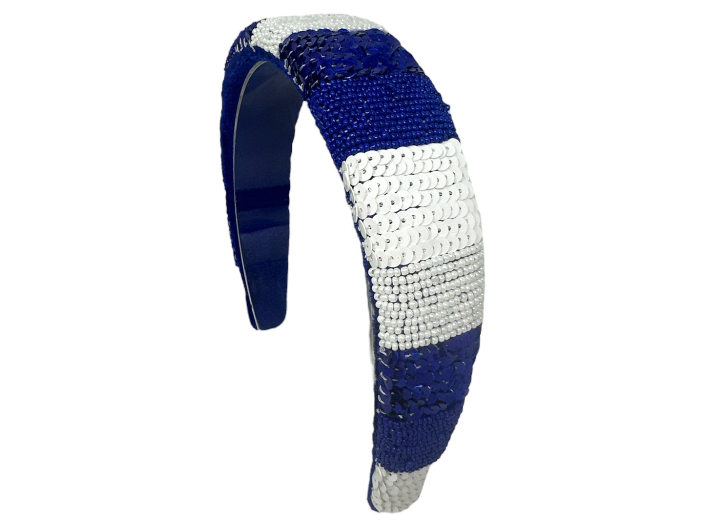 Solid Headband - Game Day - Royal and White