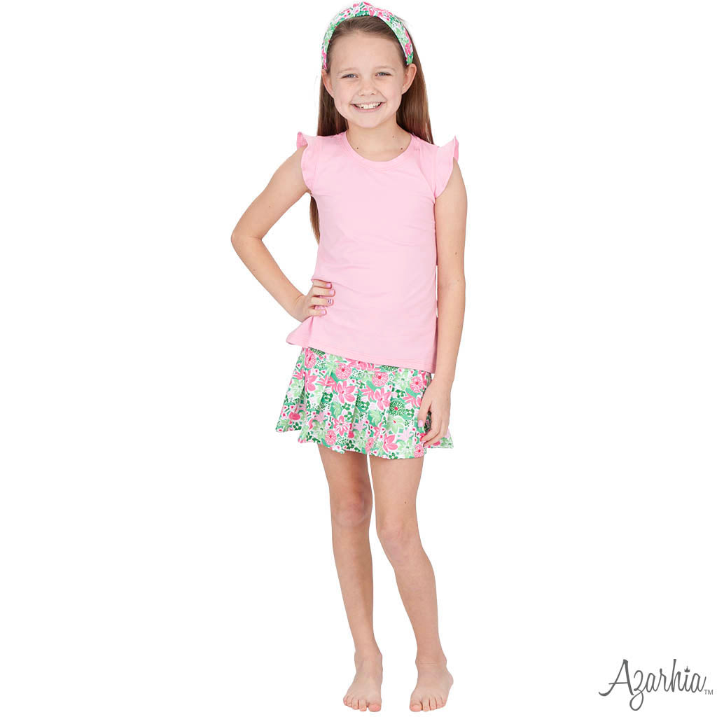 Tennis Skort in Botanical Flowers Print