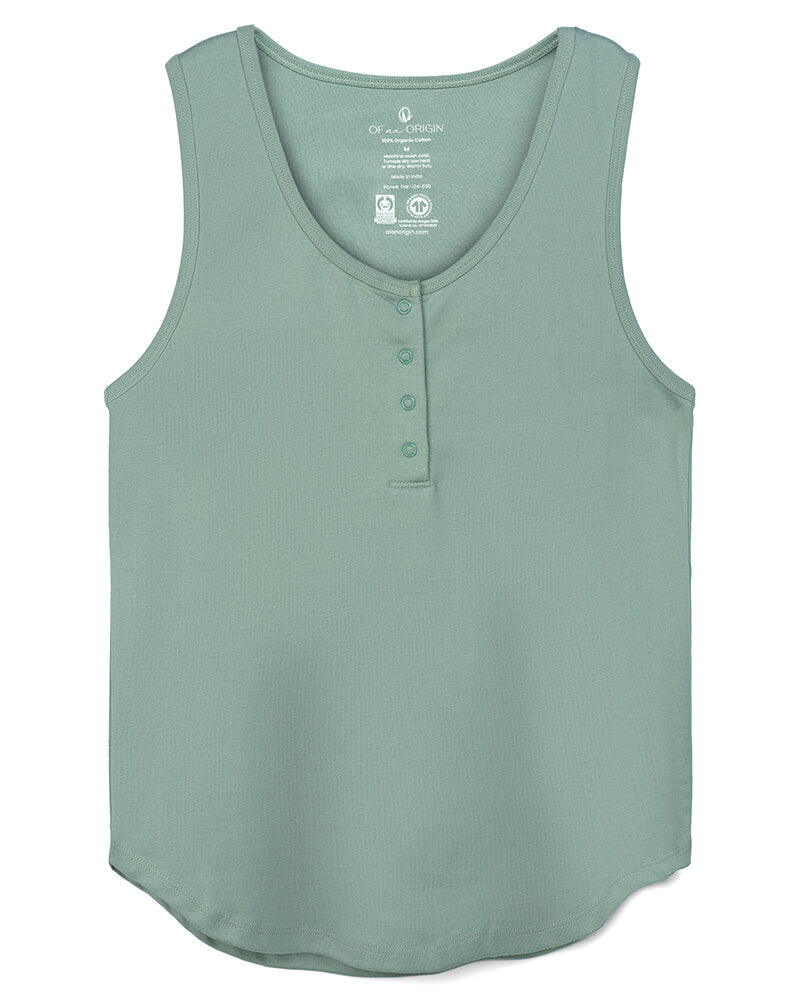 Nest Organic Cotton Henley Nursing Lounge Tank