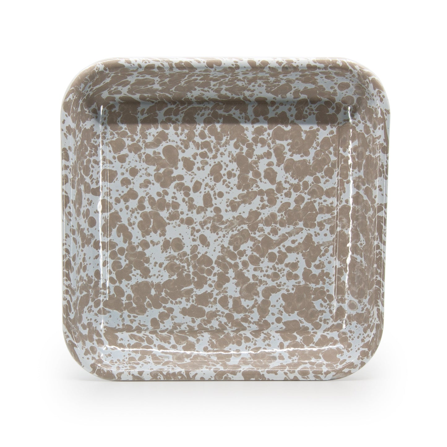 Taupe Swirl Square Trays - Set of 2