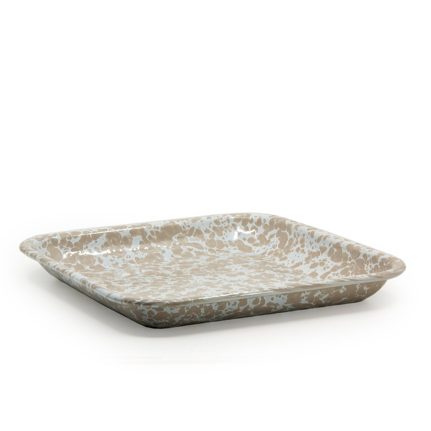 Taupe Swirl Square Trays - Set of 2