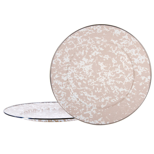 Taupe Swirl Chargers - Set of 2