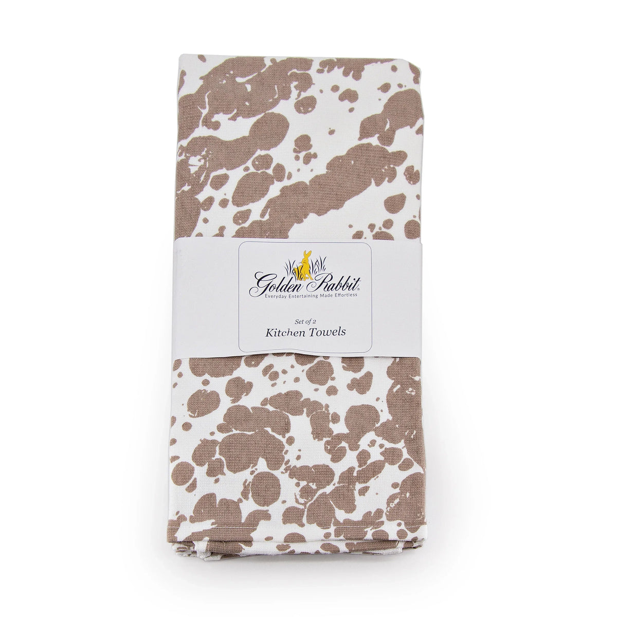 Taupe Swirl Kiychen Towel - Set of 2