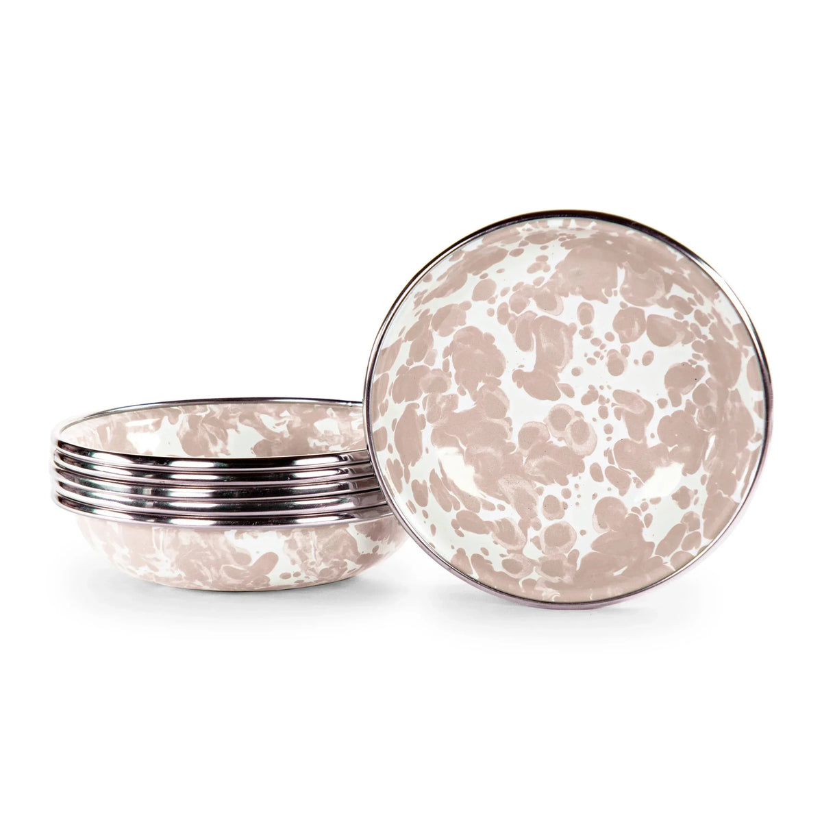 Taupe Swirl Tasting Dishes - Set of 6