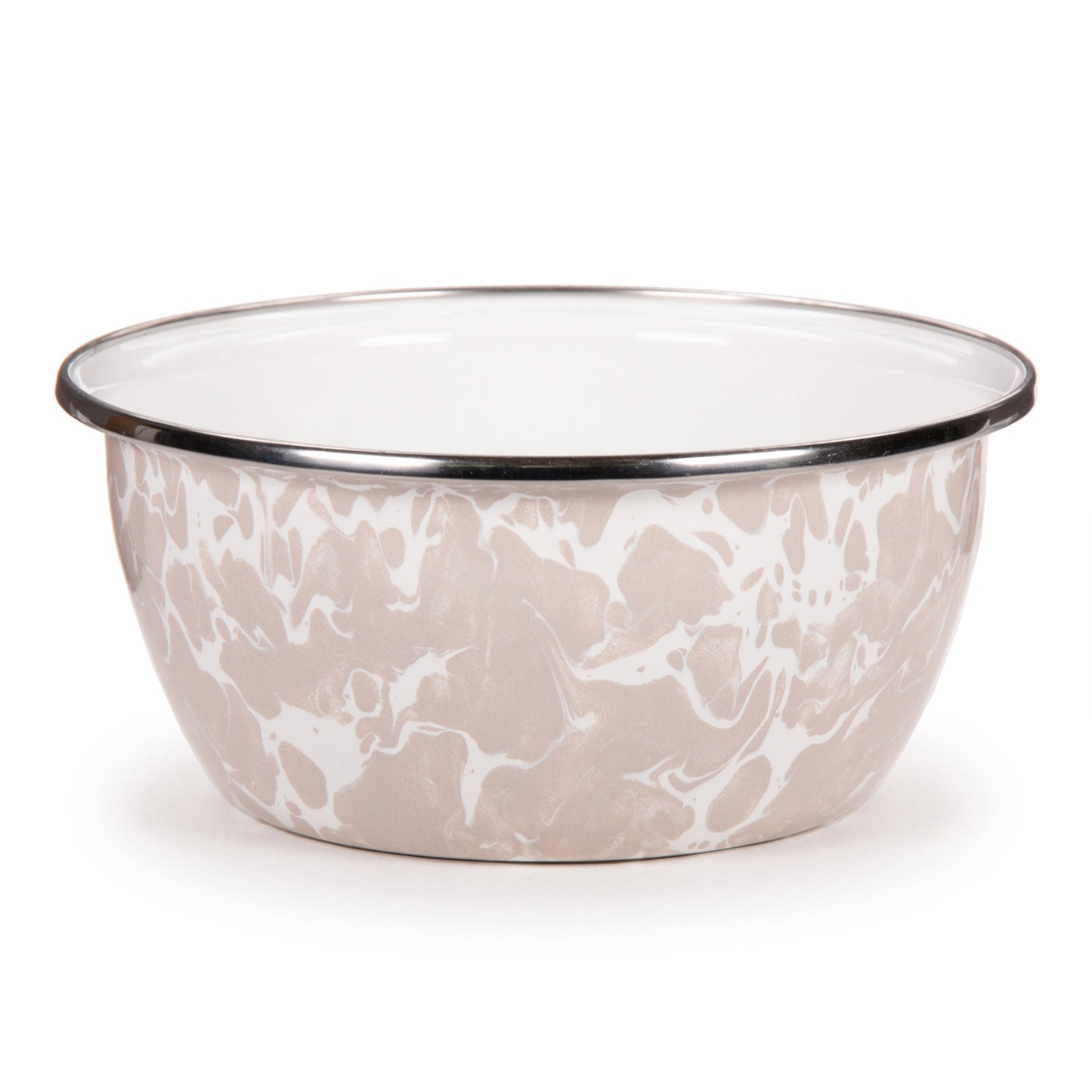 Taupe Swirl Salad Bowls - Set of 4, Taupe