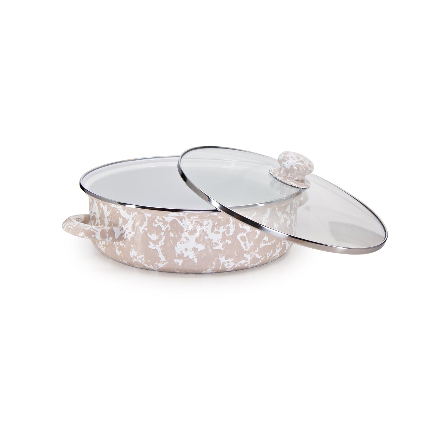 Taupe Swirl Small Saute Pan