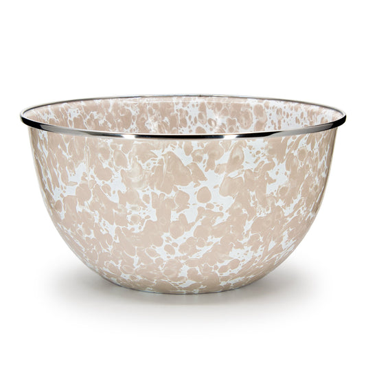 Taupe Swirl Large Salad Bowl