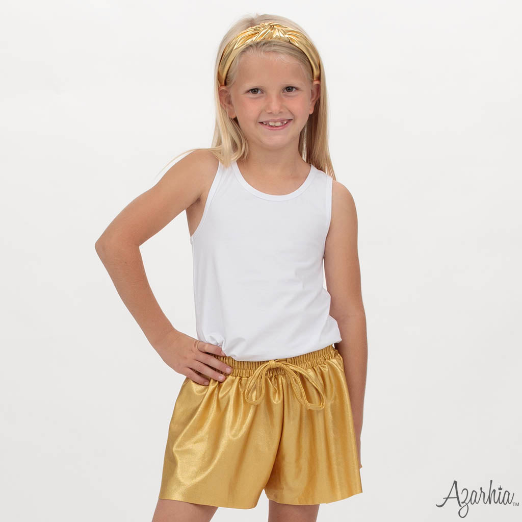 Top Knot Headband in Gold Metallic
