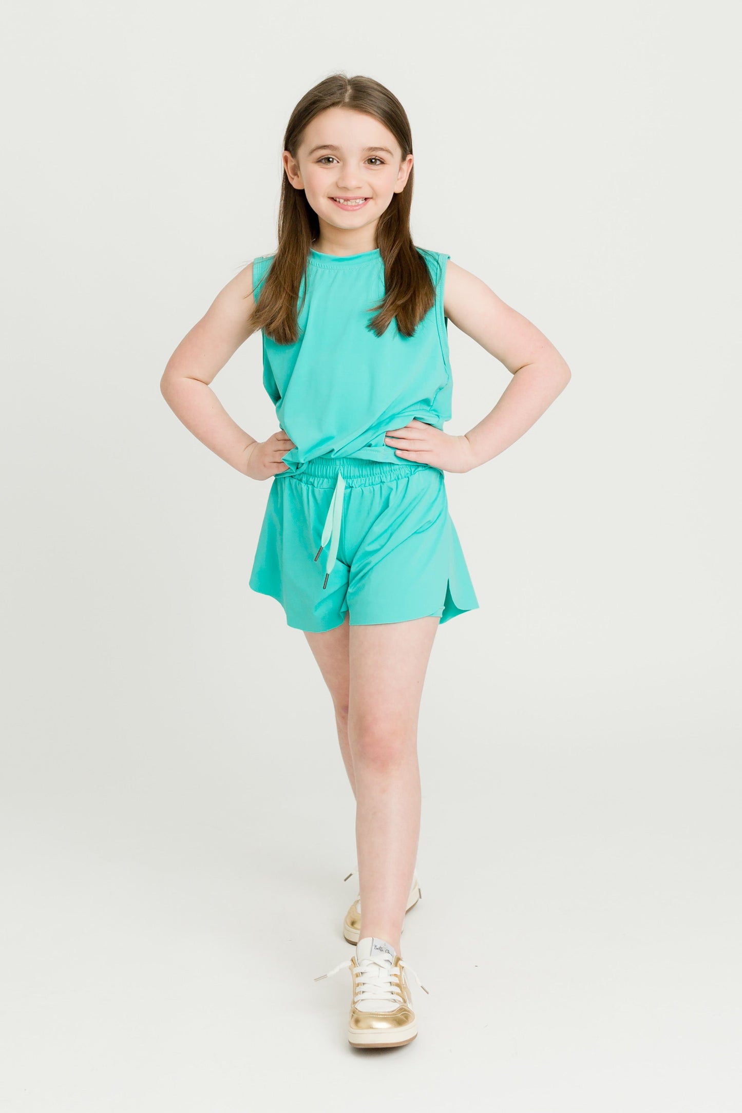 Teal Butterfly Kid Shorts