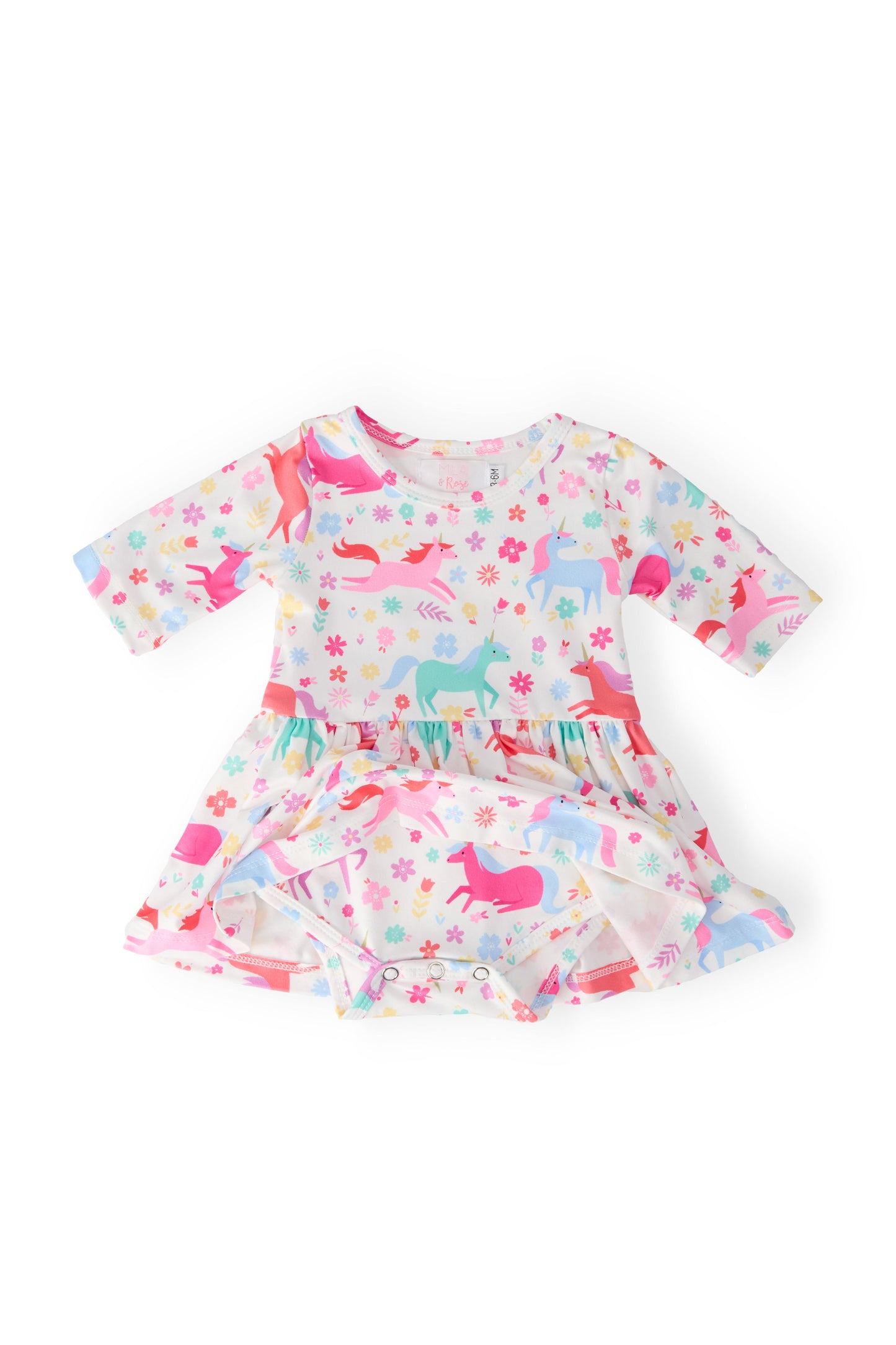 Unicorn Wish 3/4 Sleeve Twirl Bodysuit