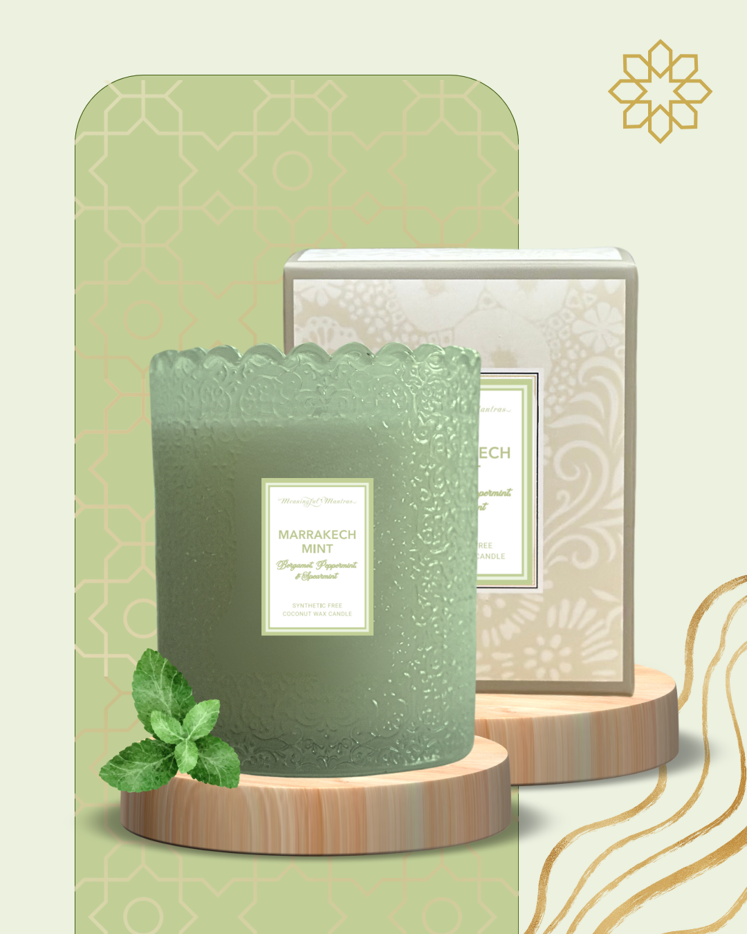 Marrakech Mint Natural Candle 8oz Kaia Collection