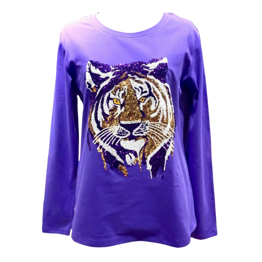 Tiger Face Long Sleeve Kid Shirt