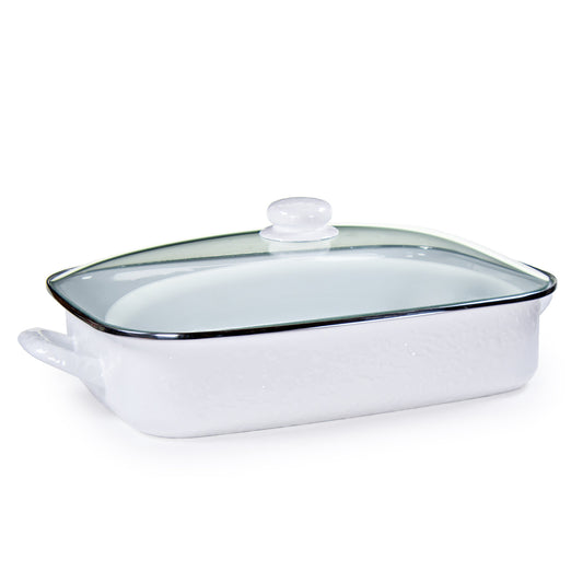 White Solid Roasting Pan