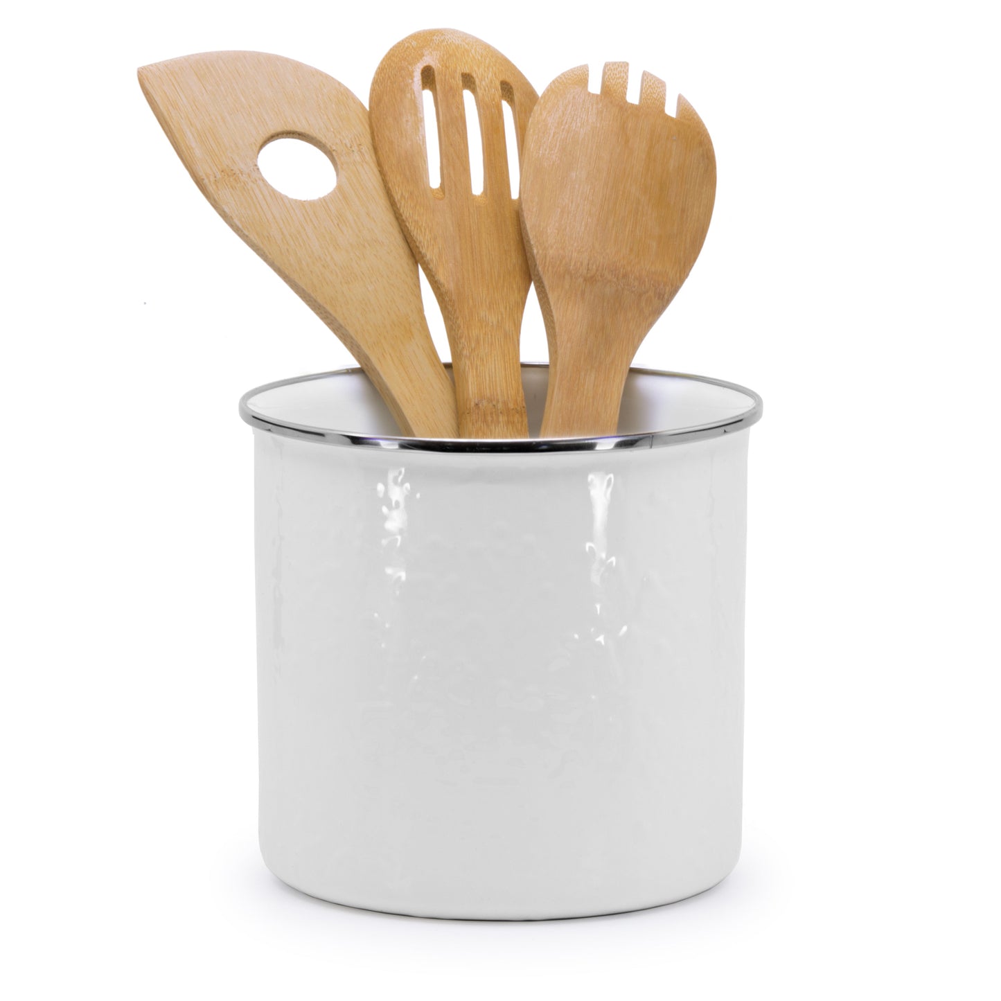 Solid Utensil Holder, White