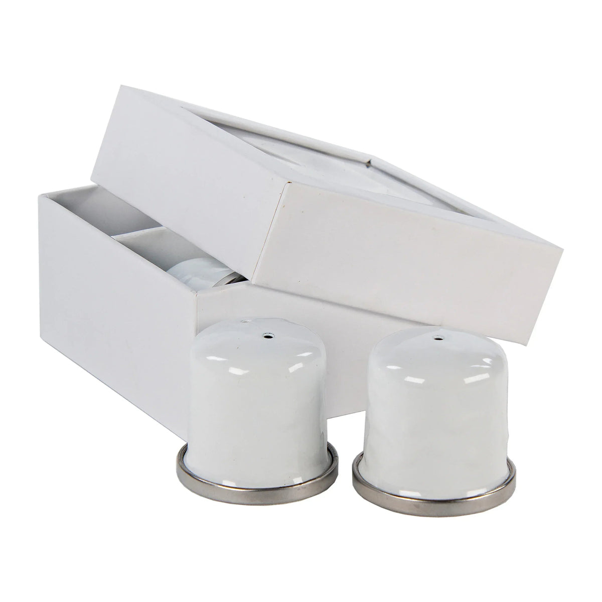 Solid White Salt & Pepper