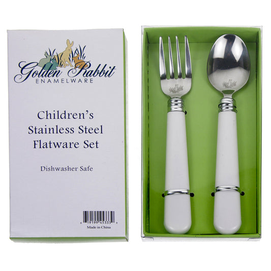 Solid Flatware Set, White