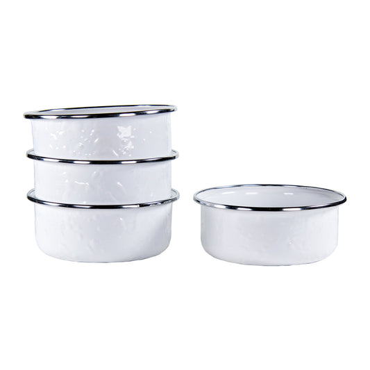 White Solid 14 oz Soup Bowls - Set of 4