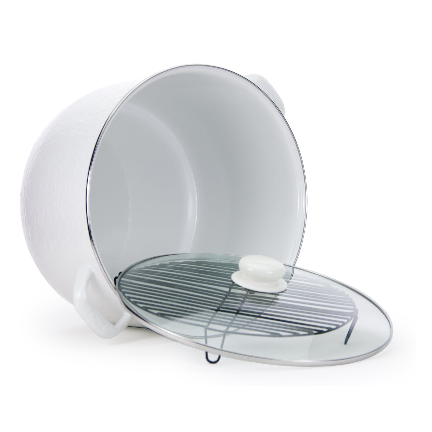 Solid 18 Qt Stock Pot, White