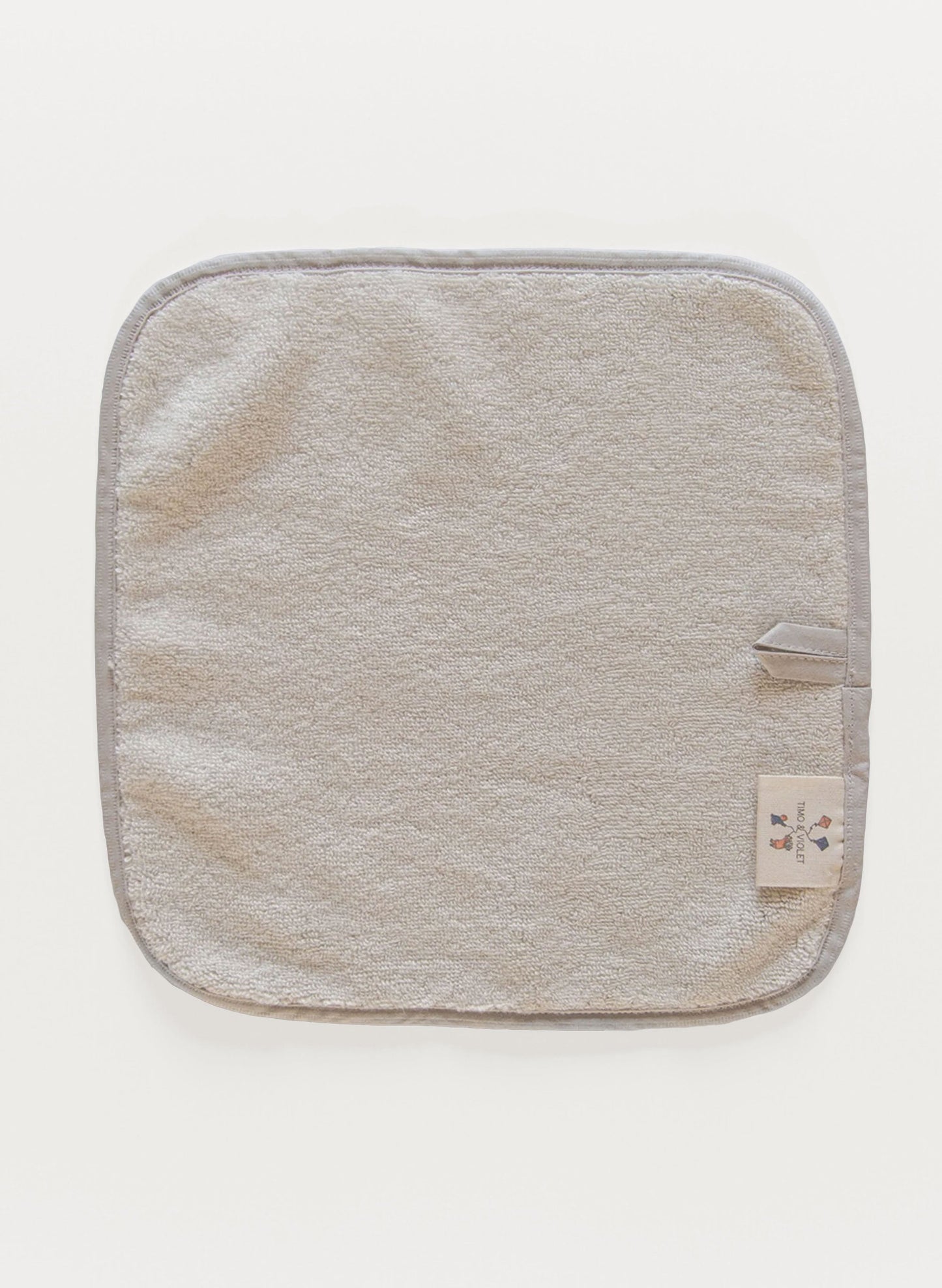 French Terry Bath Towel Collection in White Sand