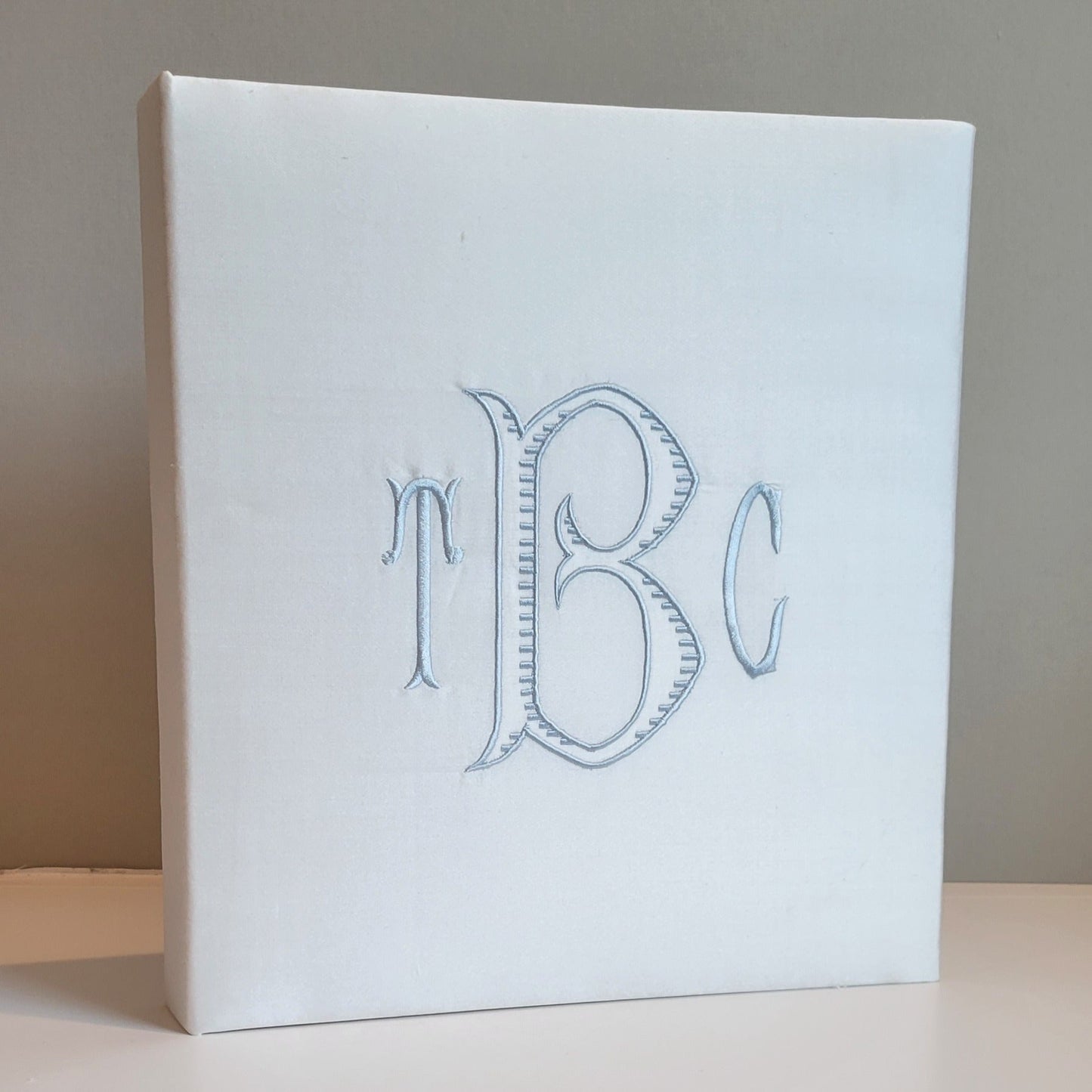 Baby Memory Book - White Silk (w/o Bow)