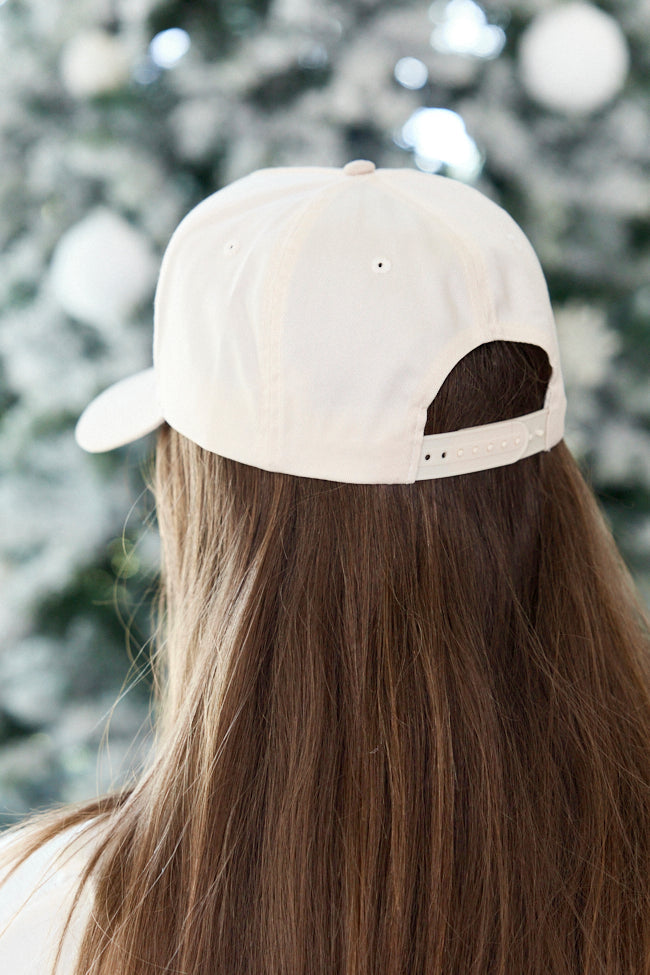 Mama Claus Natural/Khaki Embroidered Trucker Hat