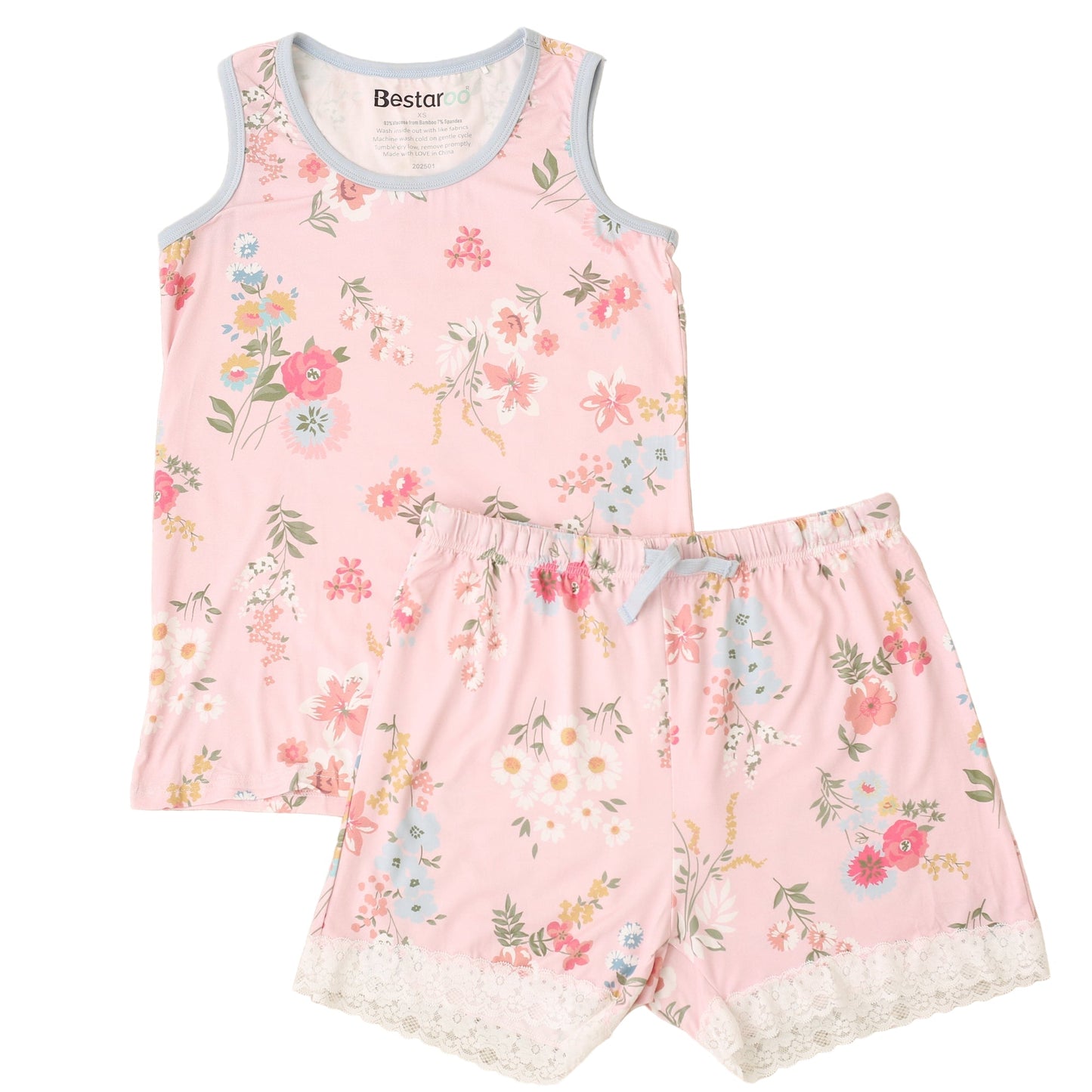 Ditzy Floral Mom Shorts set