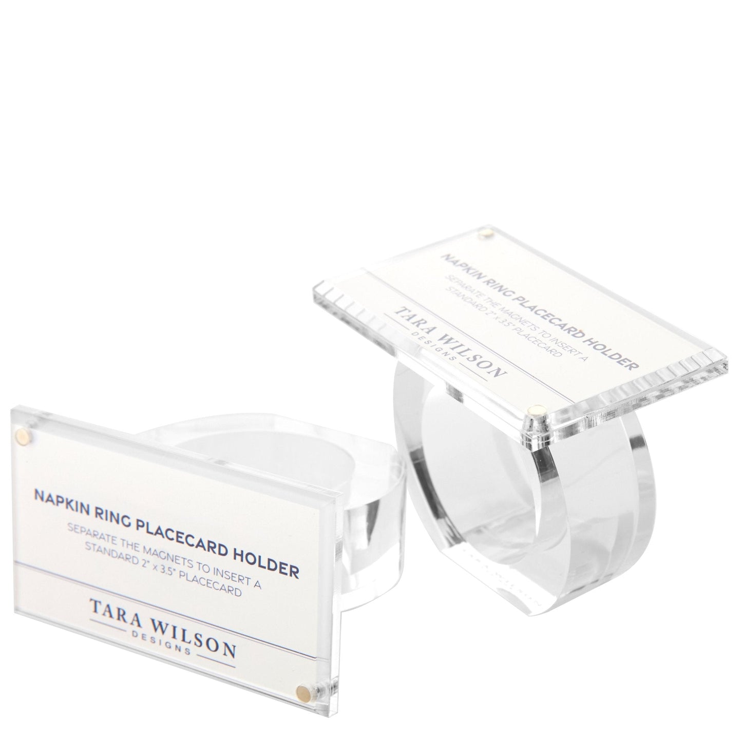 Acrylic Place Card Holder Napkin Ring (Set of 4)