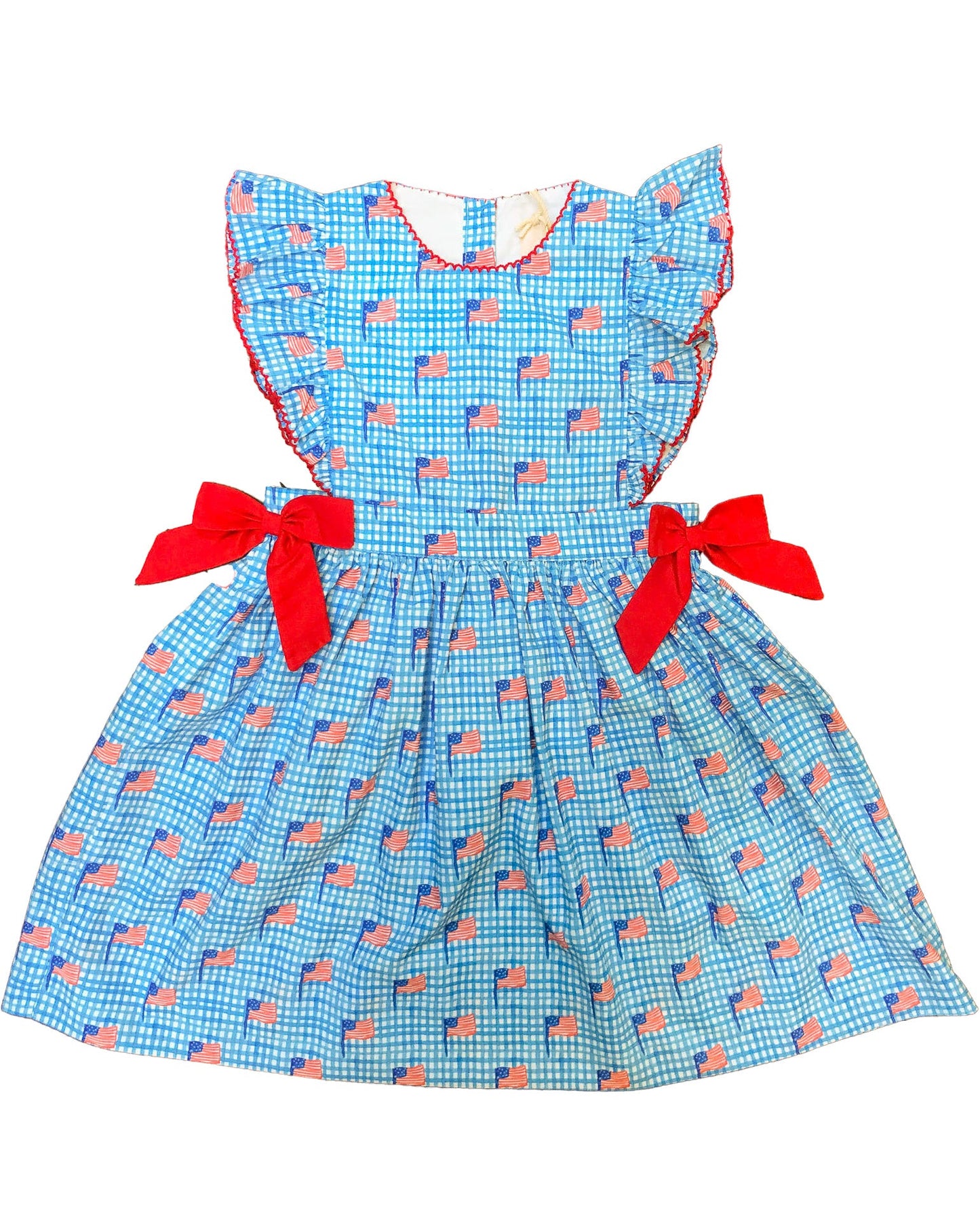 American Flag Gingham Print Jumper- FINAL SALE