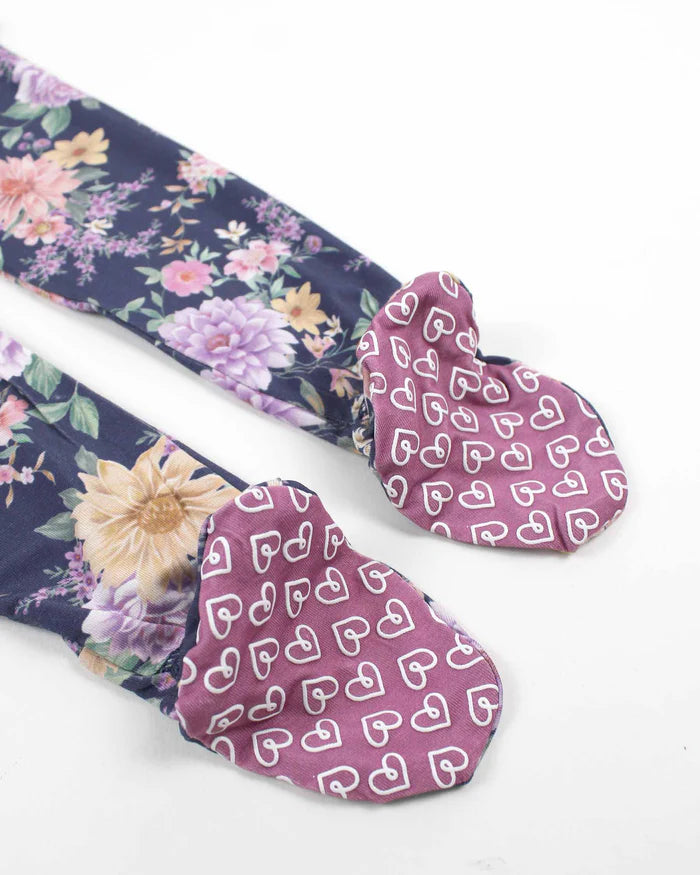 Anna Ruffled Zippered Footie – Bamboo Baby Sleeper
