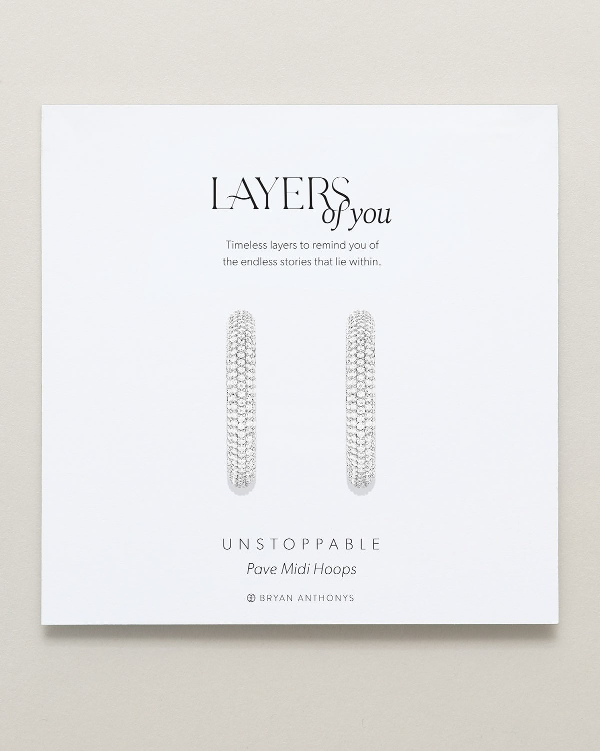 Unstoppable Pave Midi Hoop Earrings