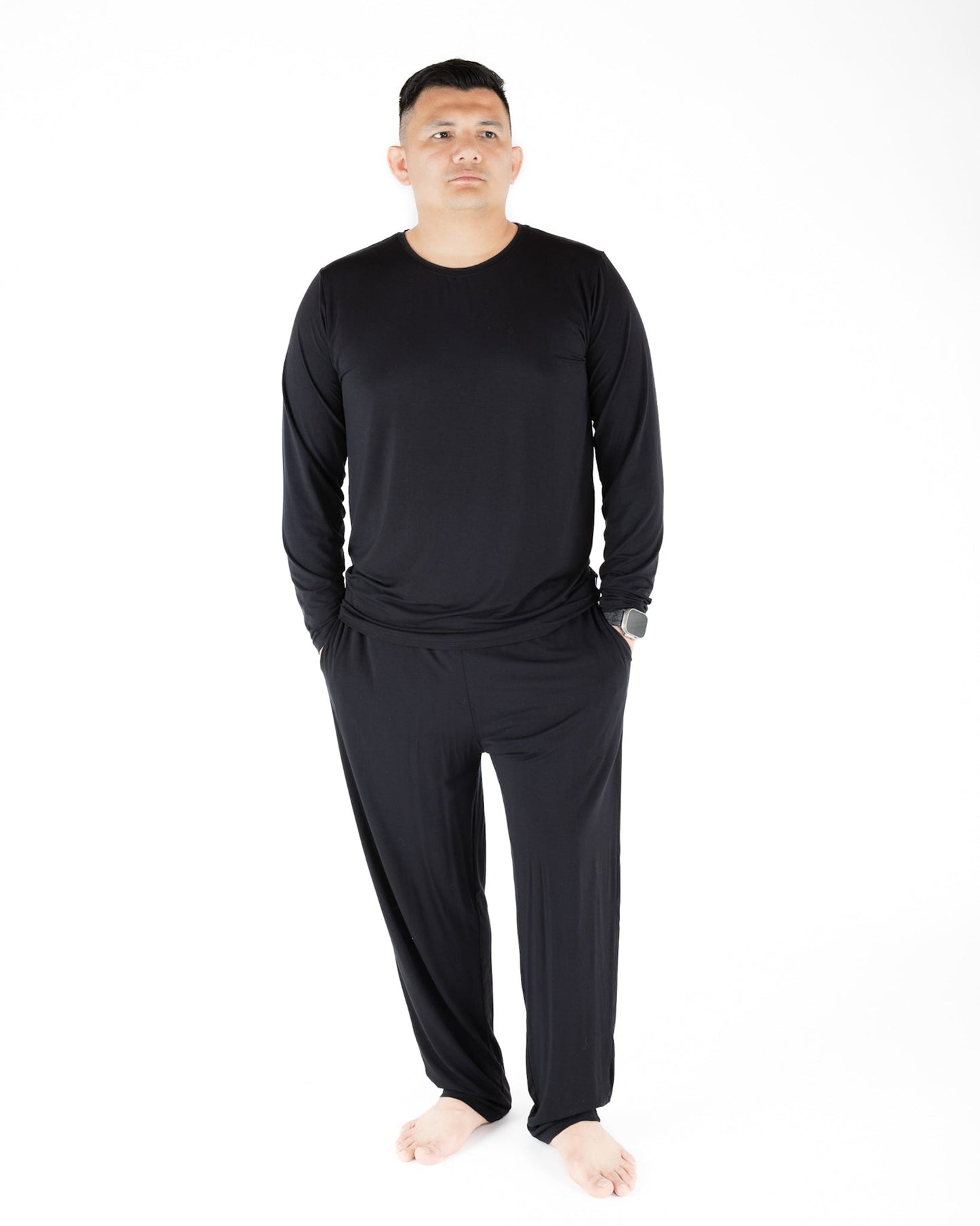 Black | Men's Bamboo Relaxed Lounge Pajama Pants