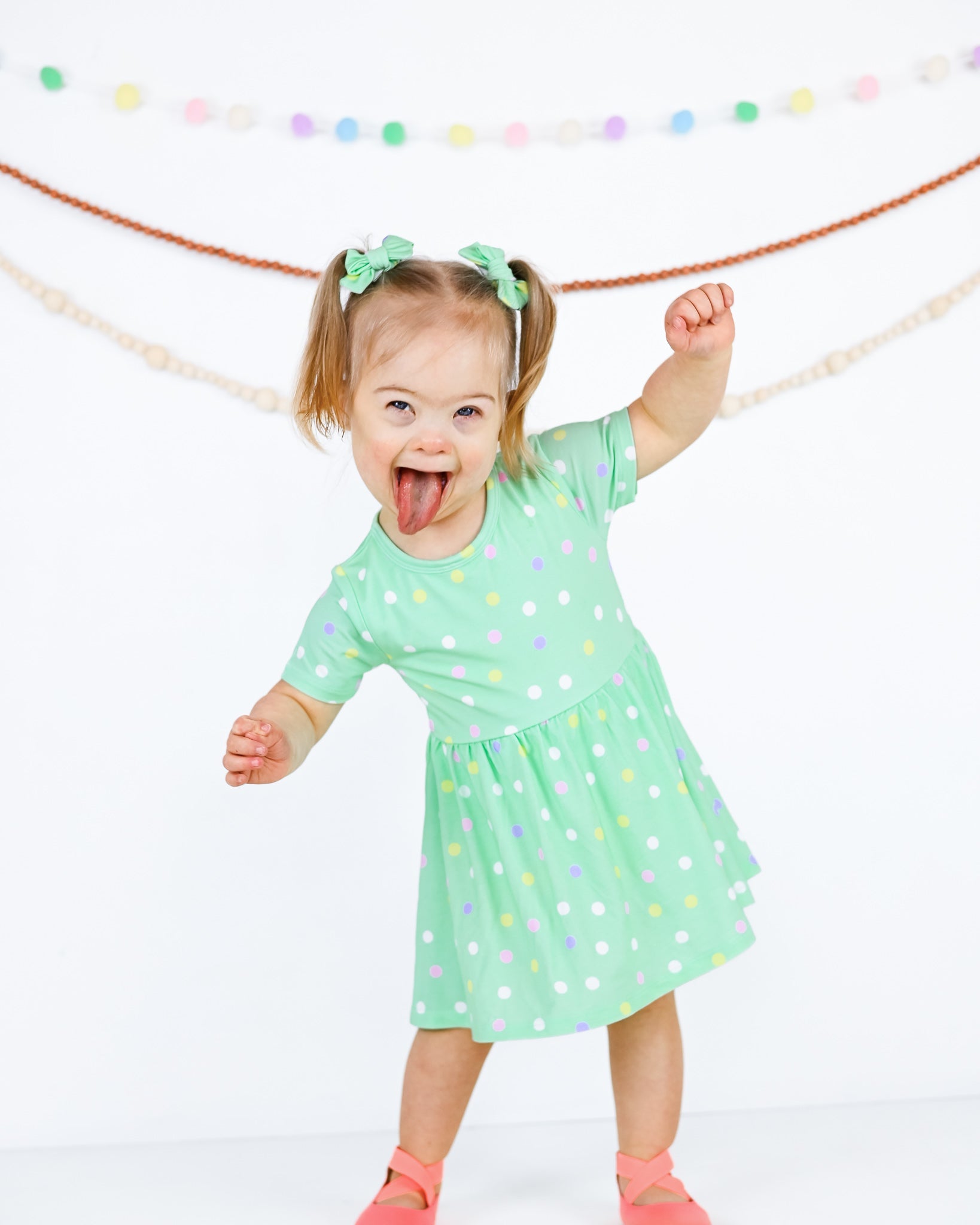 Bamboo Bodysuit Dress - Baby, Infant, Girl & Toddler | Pastel Dots 3-6 Months Bamboo Bodysuit Dress - Baby, Infant, Girl & Toddler | Pastel Dots 3-6 Months