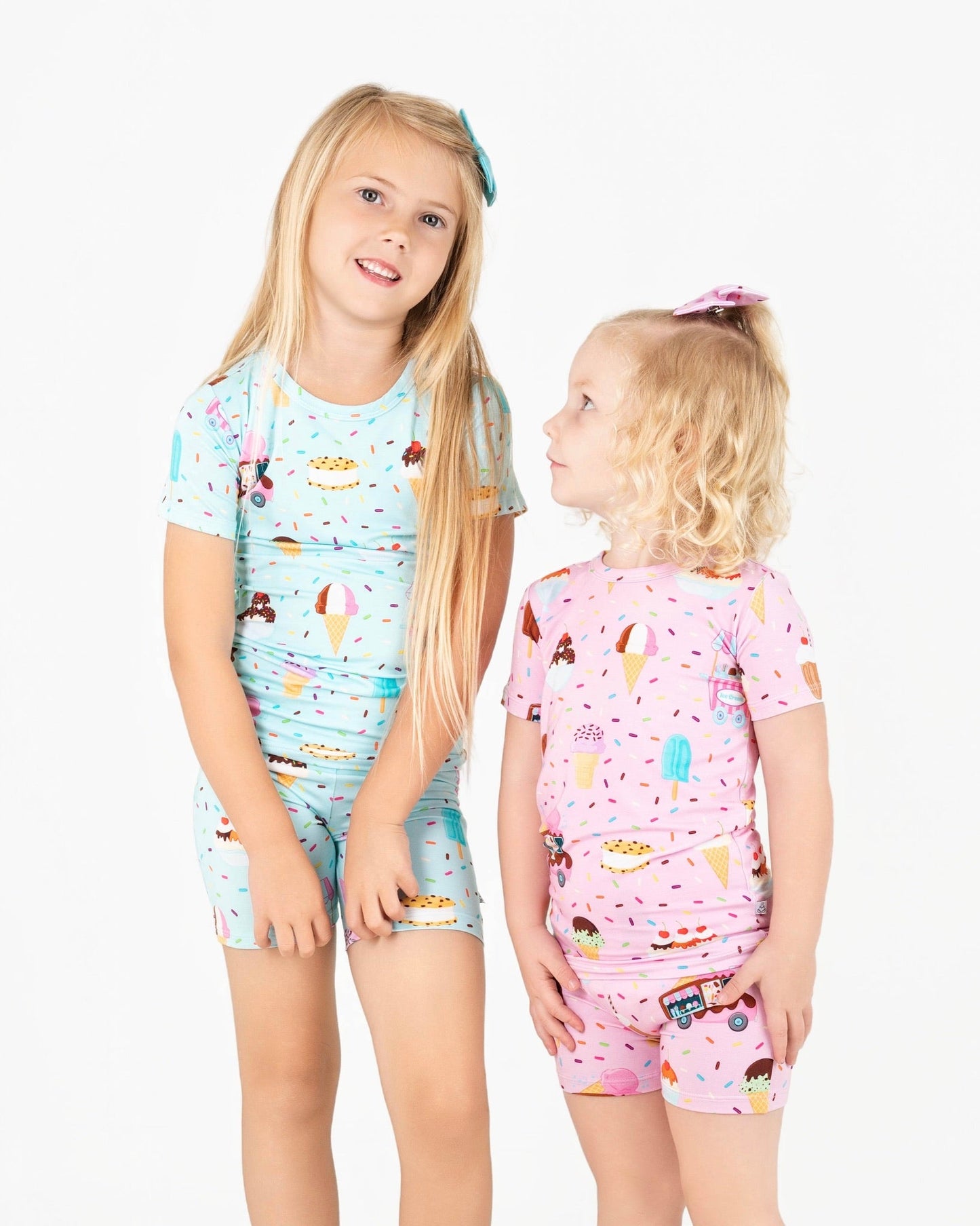 Cotton Candy Ice Cream | Two-Piece Bamboo Short Sleeve Toddler & Kids Set