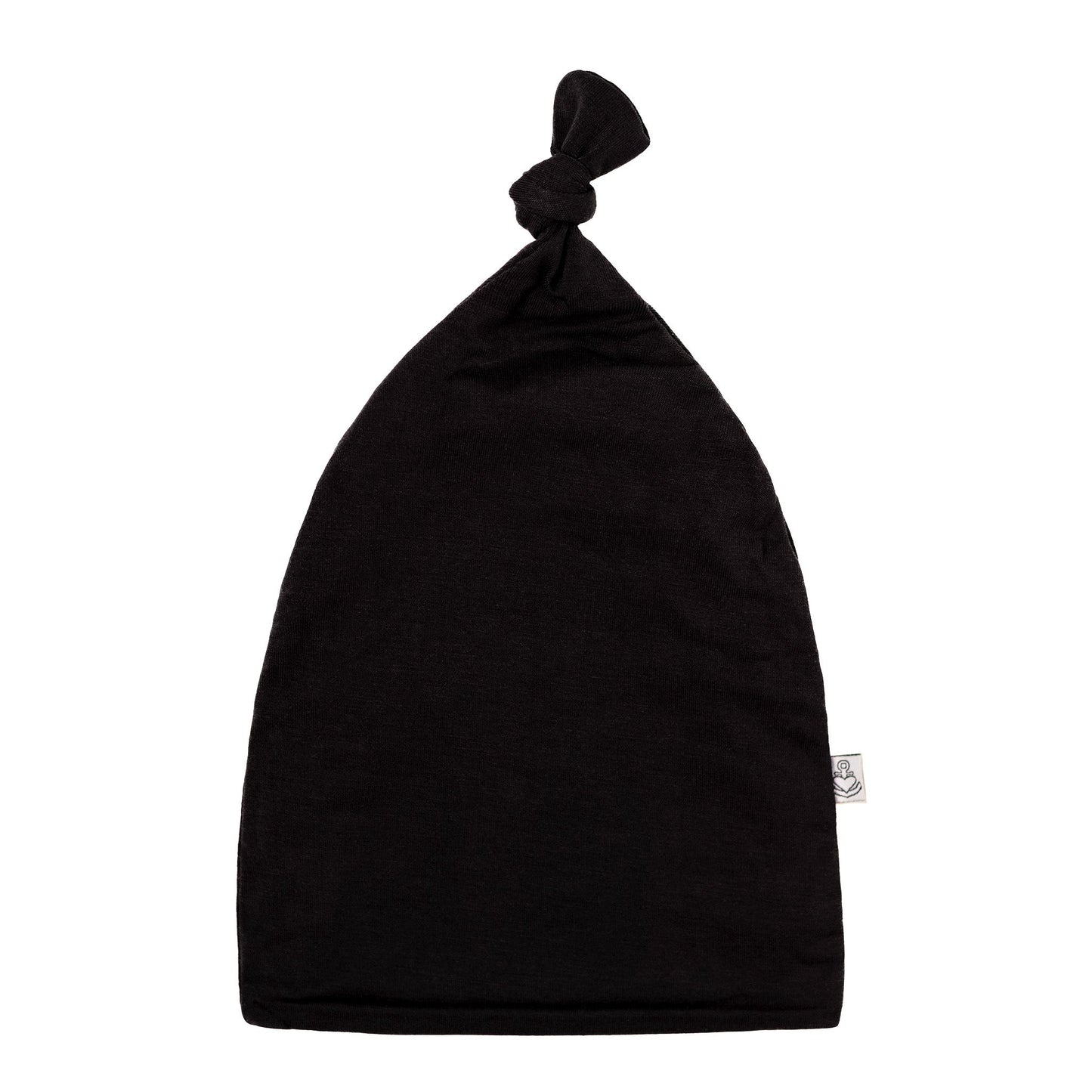 Black | Bamboo Newborn Baby Knotted Hat