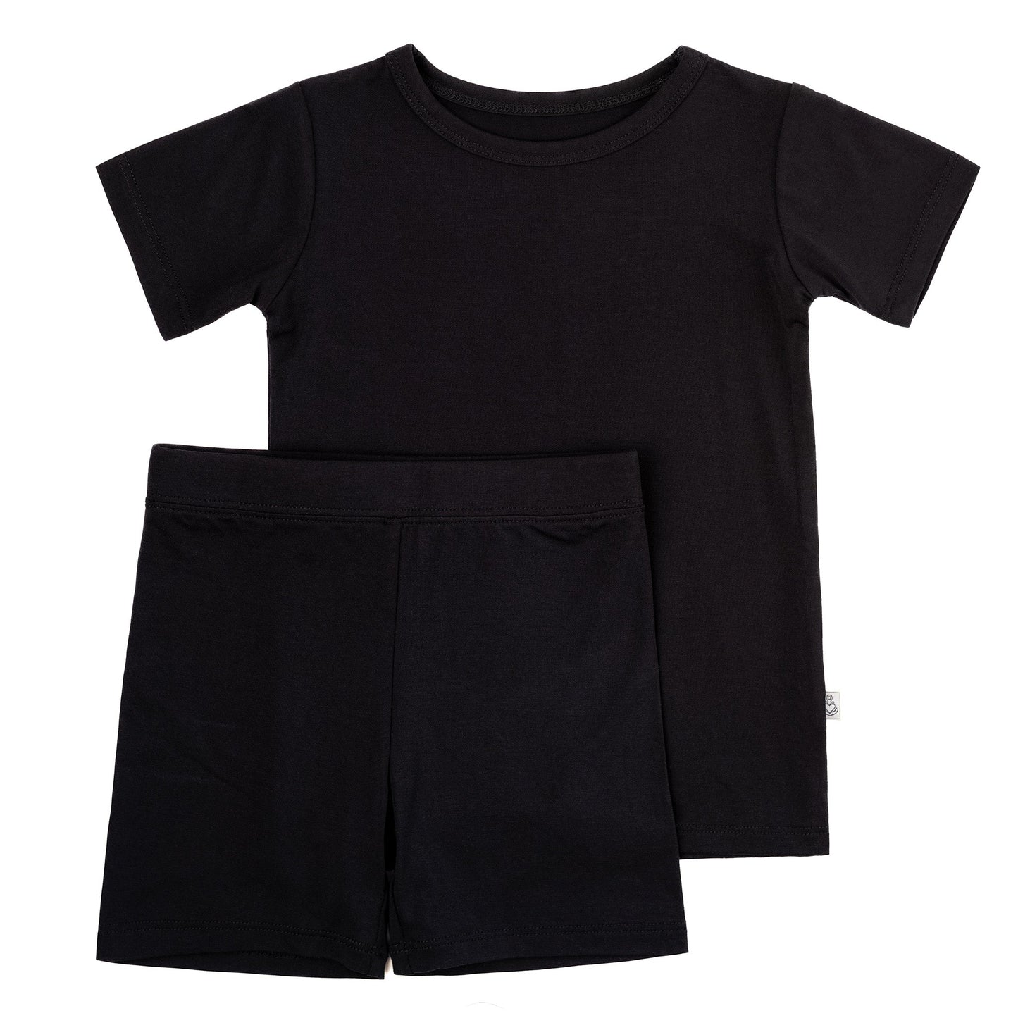 Black | Two-Piece Bamboo Short Sleeve Toddler & Kids Set