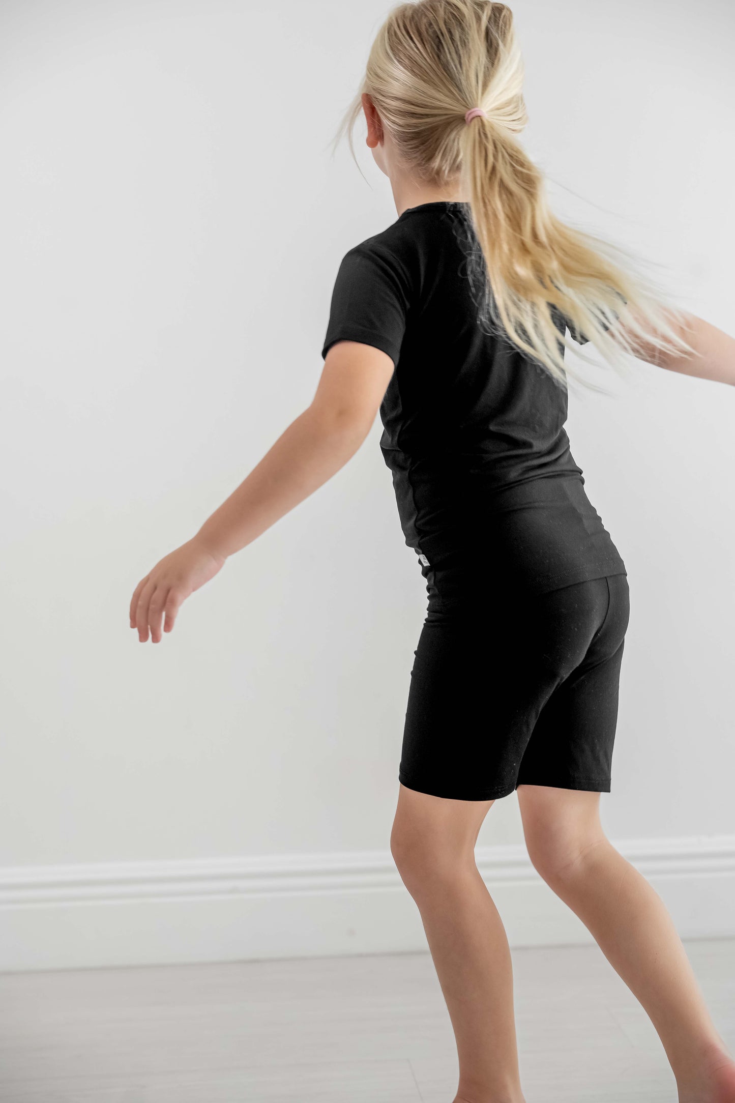 Black | Two-Piece Bamboo Short Sleeve Toddler & Kids Set