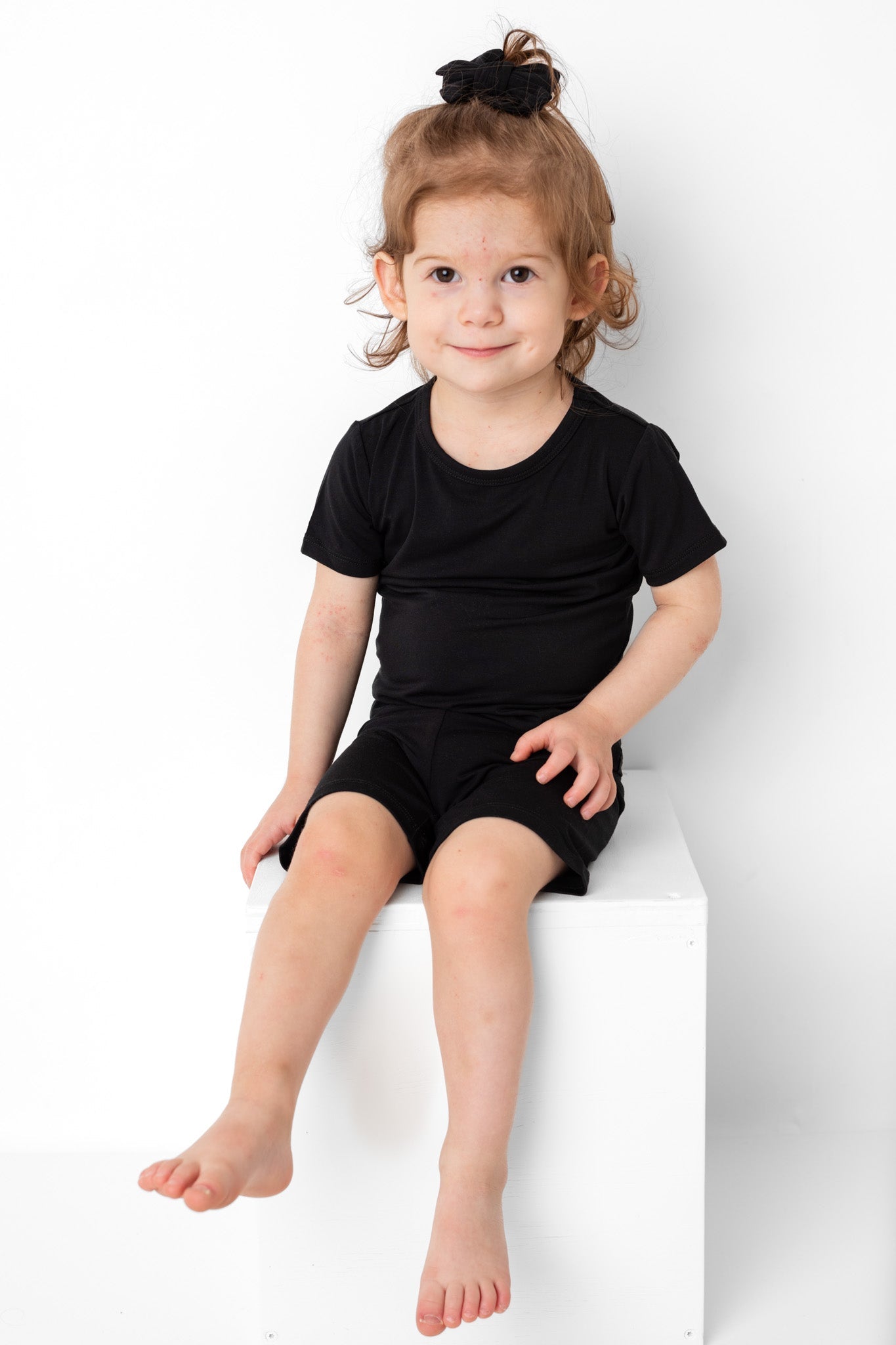 Black | Two-Piece Bamboo Short Sleeve Toddler & Kids Set