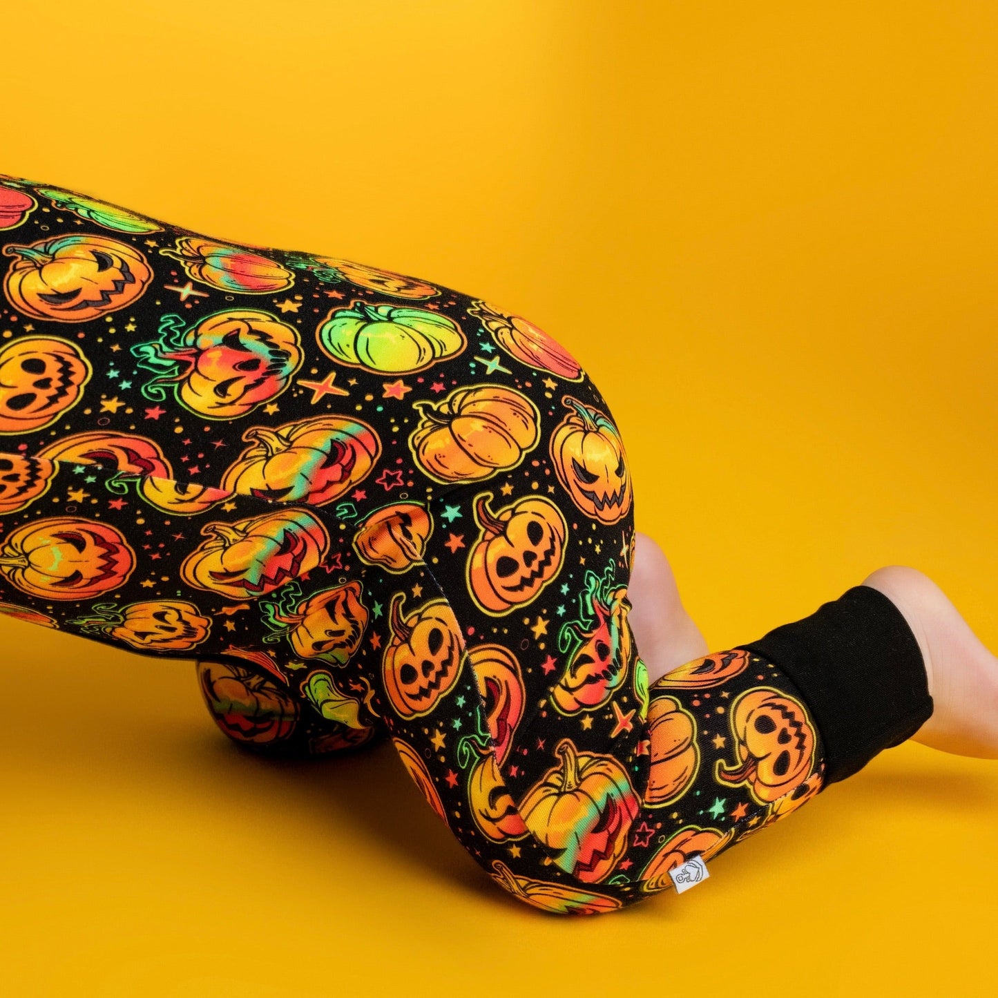 Halloween | Spooky Pumpkins | Convertible Bamboo Zipper Baby Pajamas