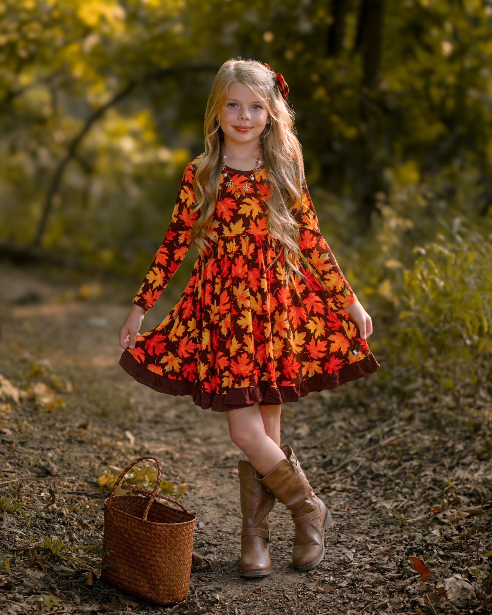 Bamboo Twirl Dress-Toddler, Girls, Children, Kids | Autumn Leaves/Fall 4T Bamboo Twirl Dress-Toddler, Girls, Children, Kids | Autumn Leaves/Fall 4T