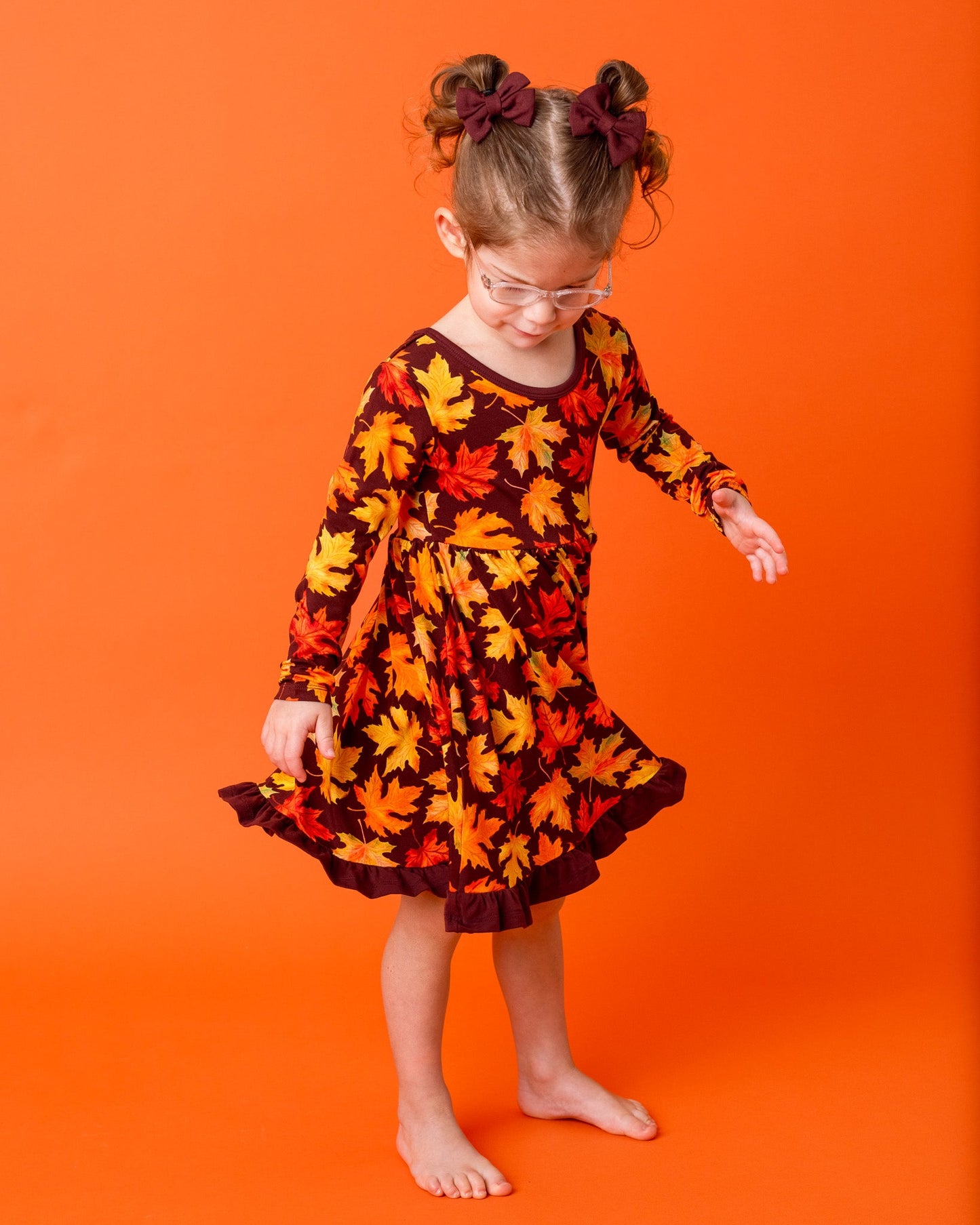 Ember | Bamboo Pigtail Clip on Bow Set