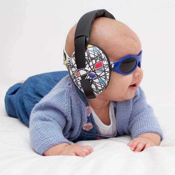 Baby Hearing Protection Earmuffs & Wrap Around Sunglasses Combo Set