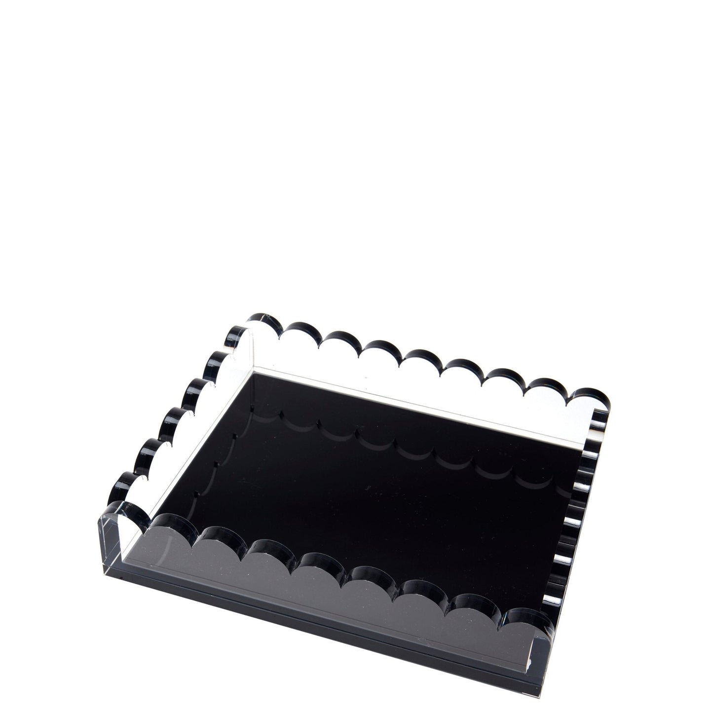 Black Acrylic Scallop Tray