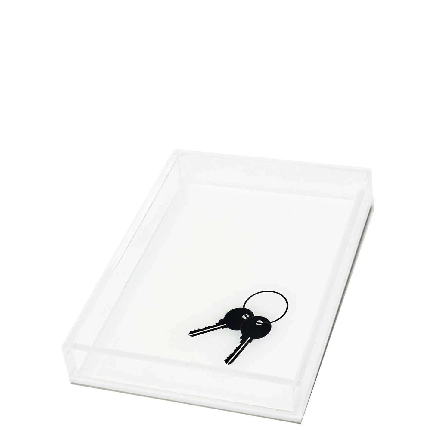 Black Keys on White Acrylic Tray
