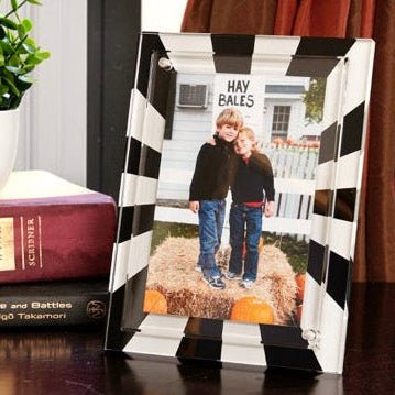 Black & White Acrylic Sunburst Frame