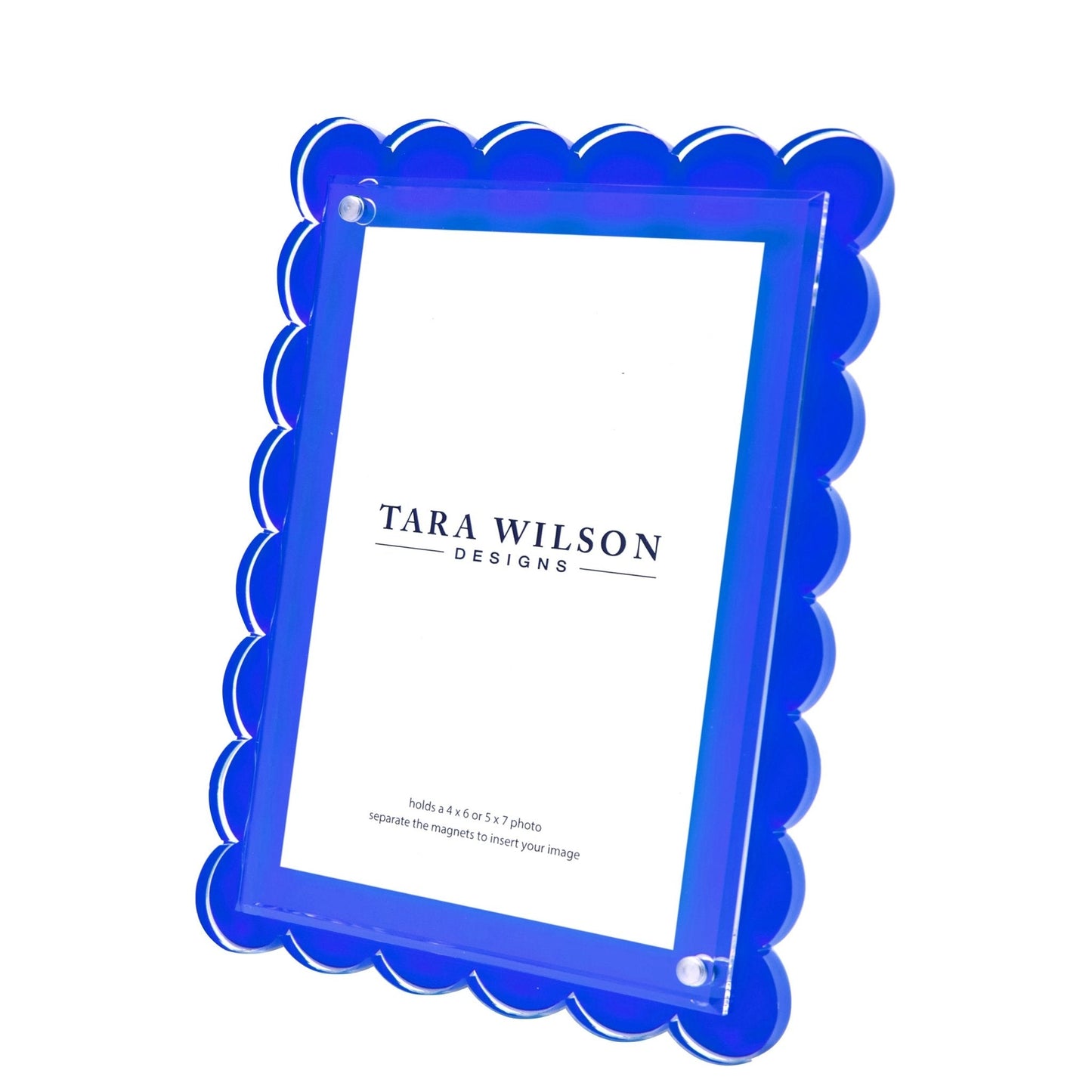 Blue Acrylic Scallop Frame
