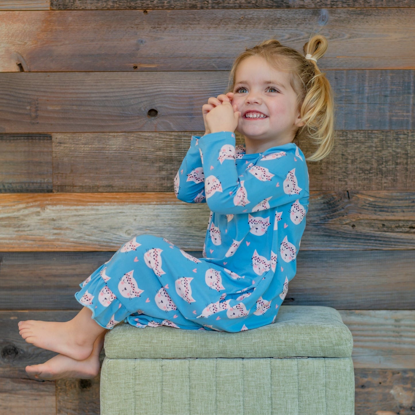 Pretty Pink Cat Boho Dress