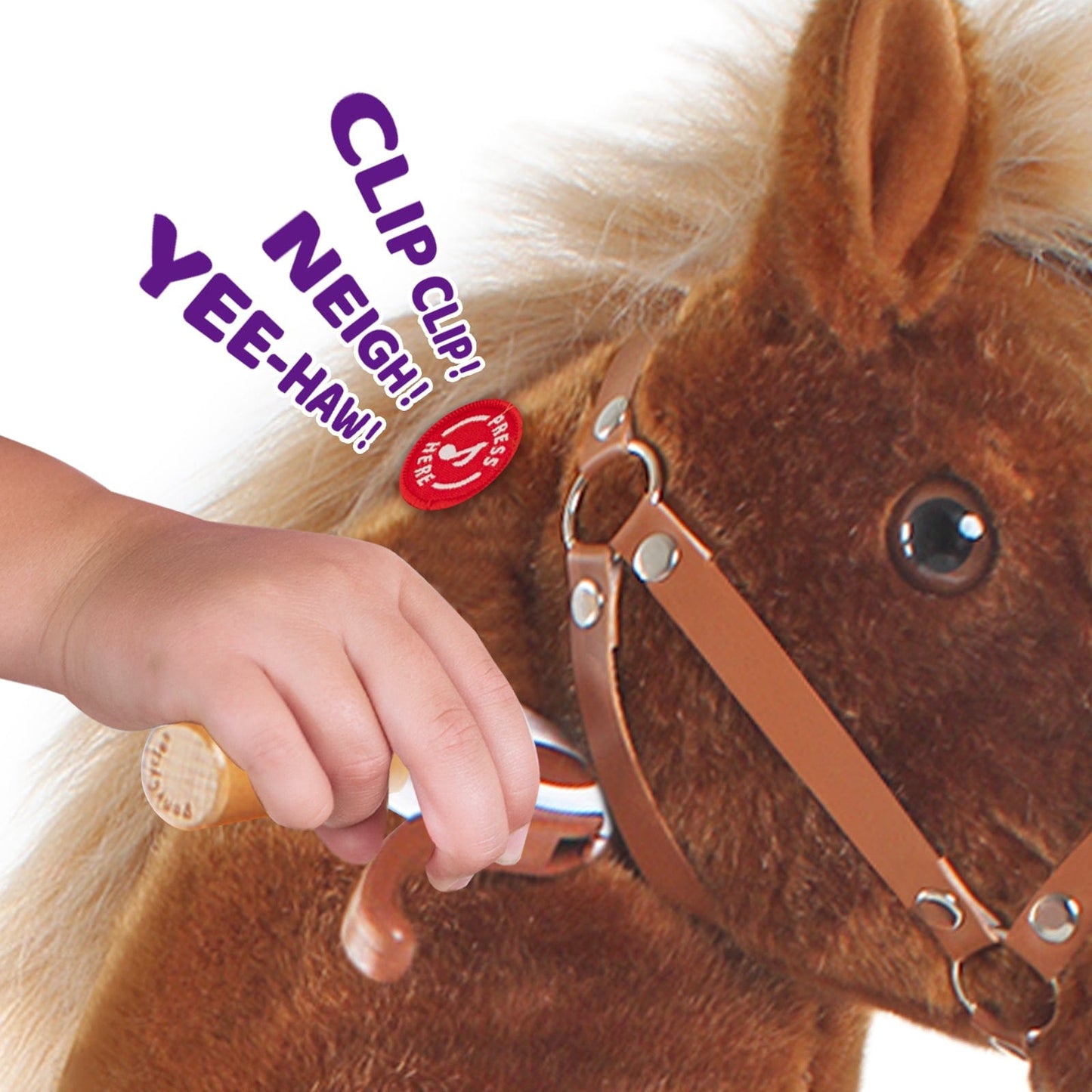 PonyCycle Large Ride On Horse Toy - Brown