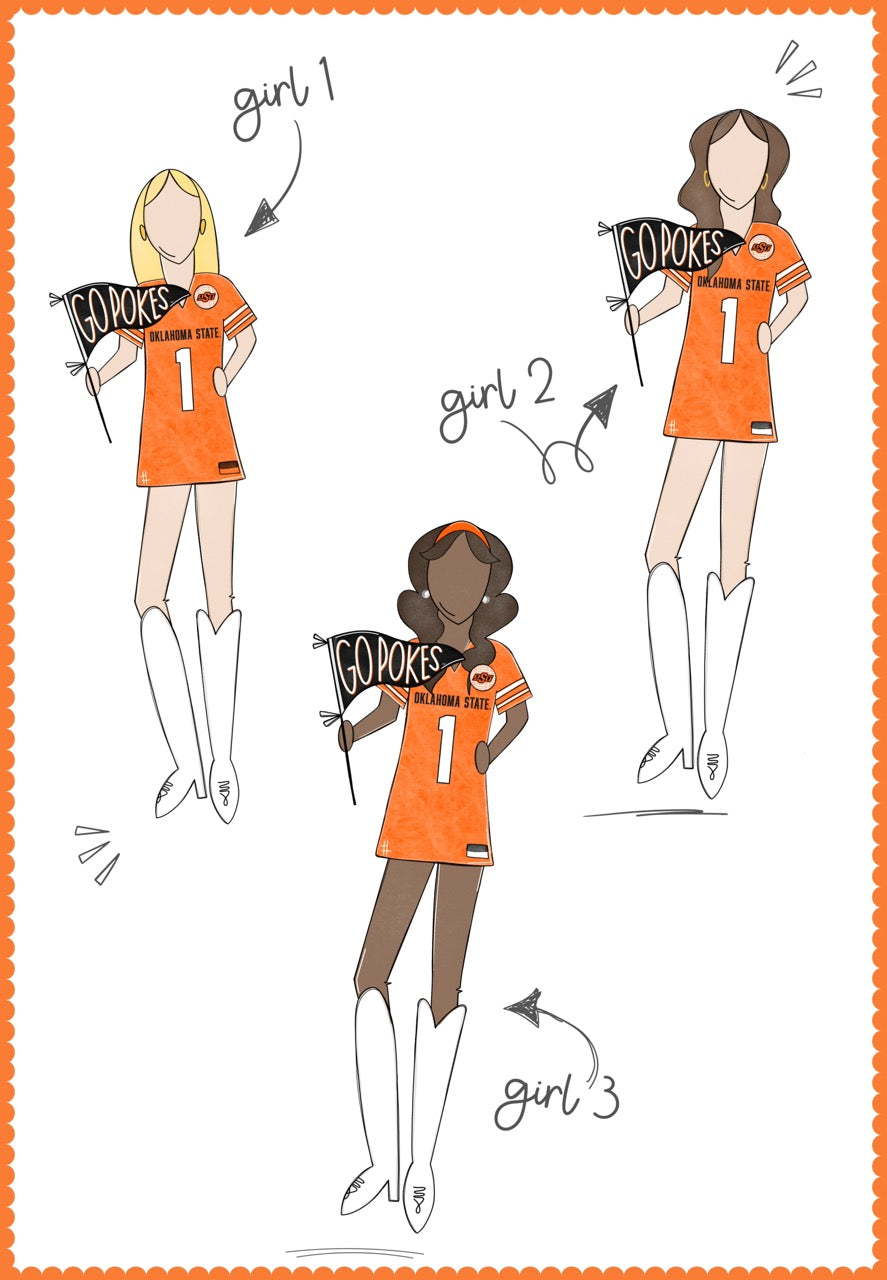 Oklahoma State Girls Acrylic Block Shelfie